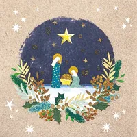 Home fashion Home Fashion, Holy Christmas, 33 x 33 cm, 20 Stück, Feierliche Tischdekoration, Festliche Servietten, Serviettentechnik