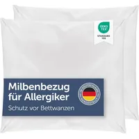Blumtal Blumtal® Milbenbezug Kissen 80x80 cm 2er Set -