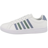 K-Swiss Damen Court Sneaker, White/Ashleigh Blue/Beryl Green, 38 EU