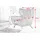 KAWOLA Hochlehnsessel CHARME Cord 70 x 100 x 80 cm Rosa mit Hockerbank