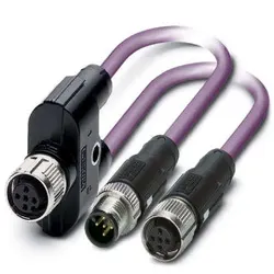 Phoenix Contact 1436013, 0,3 m, M12, Violett, Polen