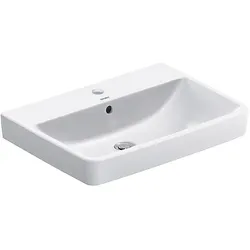 Waschtisch Duravit No. 1 650 x 175 x 460 mm, mit Überlauf, 1 Hahnloch, weiß - 2375650000