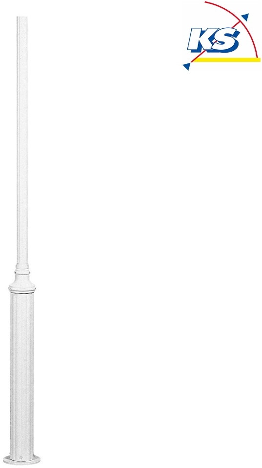 DRACO, Pfahl für Konstsmide Leuchtenköpfe, Höhe 200cm, Weiß, Aluminium KON-579-250