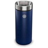 Volkswagen 5H0069604 Thermobecher New Trinkflasche Edelstahl Lasergravur, blau