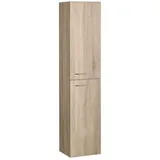 a&n&a aQualine Keramia Fresh Zoja Hochschrank 30 x 140 x 20 cm Platineiche Holz, MDF