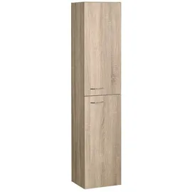 a&n&a aQualine Keramia Fresh Zoja Hochschrank 30 x 140 x 20 cm Platineiche Holz, MDF