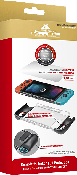 SOFTWARE PYRAMIDE Komplettschutz-Set für Nintendo Switch Komplettschutz, Mehrfarbig