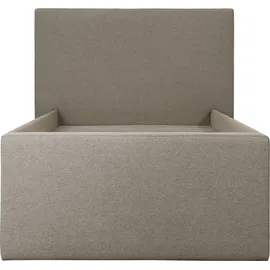 Home Affaire Polsterbett HOME AFFAIRE "Dalina", beige, B:141cm H:124cm L:227cm, Struktur (100% Polyester), Betten, Polsterbett, geradliniges Kopfteil, in 5 Breiten, auch in 220cm Länge