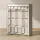 Homcom Stoffschrank 125 x 162,5 x 43 cm Cremeweiß
