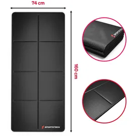 Sportstech Bodenschutzmatte BS300, rutschfest, wasserabweisend, schall‐ – vibrationsdämpfend, ideal für Fitnessgeräte, – Home Gym