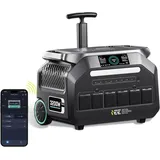 IEE 3200W (6400W Peak) Tragbare Powerstation P3200, 2048Wh Solargenerator mit LiFePO4 Akku, 0–80% in 45 Min.Laden, APP, 16 Anschlüsse, USV, Portable Power Station für Camping, Wohnmobile, Notstrom