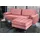 LEBENSwohnART Moderner Hocker COMFORT 80cm alt-rosa Samt Taschenfederkern