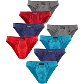 LE JOGGER Slip »Minislip«, (Packung, 8 St.), knappe Form, schöne Farben mit kontrastfarbenen Pipings Gr. 5, bunt, , 336532-5