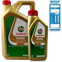 6 Liter Castrol Motorenöl Edge Fluid Titanium 5W-30 M Motoröl Oil Ö 15BF6C