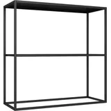 [en.casa] Konsolentisch Strömstad 80x80x26cm Schwarz, matt