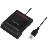 Logilink USB 2.0 Smart-ID-Kartenleser für Ihre IC/ID-Karte, für Windows und Mac OS Catalina 10.15 oder höher, schwarz