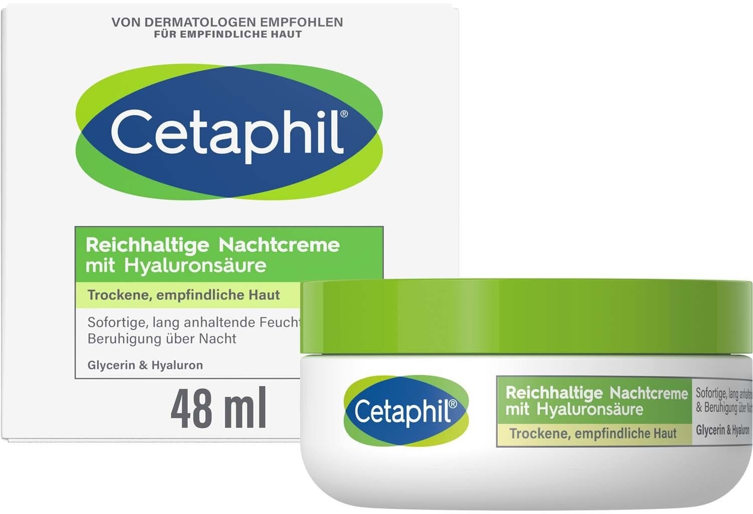 Cetaphil Reichhaltige Nachtcreme mit Hyaluronsäure für trockene Gesichtshaut