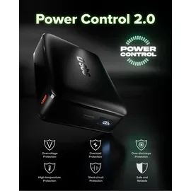 SBS PowerBank 20000mAh, 65W Power Delivery (PD 3.1 PPS), AFC, Powerbank mit LCD-Display, USB-C, tragbares Reiseladegerät, kompaktes Design, Schwarz