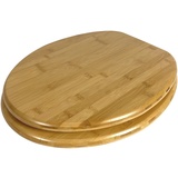 Buri WC Sitz aus Bambusholz Toilettendeckel Klodeckel Toilettensitz Klobrille Deckel