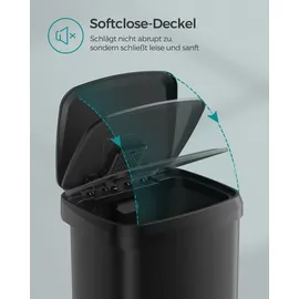 Songmics Mülleimer 68 l Schwarz