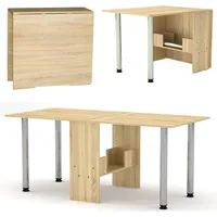 RODNIK Klappbarer Esstisch aufklappbare Tischplatten, Klapptisch platzsparend für Küche,