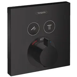 Unterputz-Thermostat Hansgrohe ShowerSelect Fertigset 2 Verbraucher, mattschwarz - 15763670