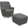INOSIGN »HETTY, Drehsessel mit Wippfunktion und Hocker; Lesesessel, Armsessel« Set, 2 Stk. tlg. mit Dreh/Wippfunktion, mit Federkern, in Cord und Microfaser