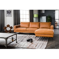 KAWOLA Sofa BLOOM Ecksofa Leder cognac