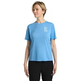 Jack Wolfskin Vonnan Graphic Kurzarm-t-shirt - Explore Mid Blue - L