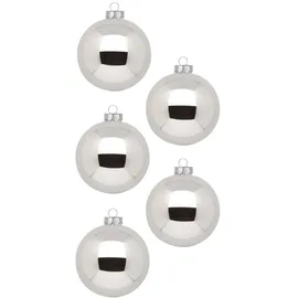 MAGIC by Inge 24 Weihnachtskugeln 3cm Glas Christbaumkugeln Weihnachtsbaumkugeln silber glanz