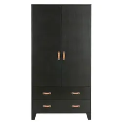 Garderobenschrank Dian Holz Schwarz