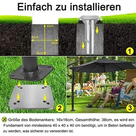 fivmen Bodenhülse Metall Silber