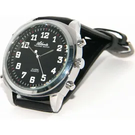 Atlanta Sprechende Armbanduhr Quartz, mit Weckfunktion, Repetition, optionales Stundensignal; 8908-7 - Weiß