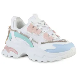 Damen Plateau Sneaker in Mehrfarbig