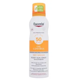 Eucerin Oil Control Dry Touch SPF50 Wasserfestes, transparentes Sonnenspray für zu Akne neigende Haut 200 ml