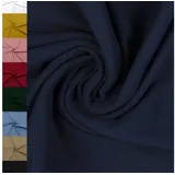 MAGAM-Stoffe Stoff "Noah", Bündchenstoff Feinstrick uni einfarbig ÖKO-TEX Meterware ab 50cm blau