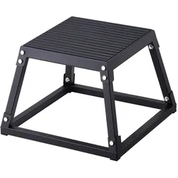 VEVOR Plyometrische Sprungbox, 305 mm Plyo-Box, Plyometrische Plattform Plyobox Schwarz, Rutschfeste Fitness-Übungs-Step-Up-Box für Heimtraining, Konditions-Krafttraining, Oberschenkel Trainieren