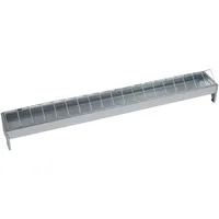 Kerbl Futtertrog verzinkt, 100 cm lang, 10 cm breit, für Hennen
