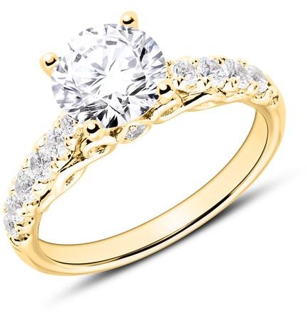 750er Gold Verlobungsring mit Diamanten