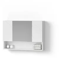Livinity® Badspiegelschrank, Weiß Hochglanz, 80.1 x 55 cm