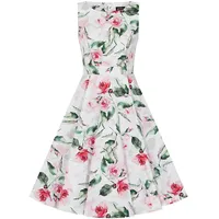 Hearts & roses London Swing Kleid Summer Floral Vintage Rockabilly Retro, Größe:XXL - XXL