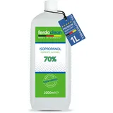 ferdoclean 1000ml Isopropanol 70% | Lösungsmittel 1l IPA Alkohol Reiniger für Haushalt, Küche, Auto & mehr | Fettentferner Reinigungsmittel