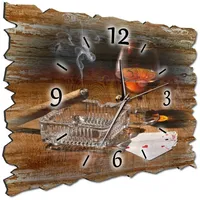 Bilder-Manufaktur BM Holz Funk Quarz Quarzwanduhr Wanduhr Funkwanduhr Funkwanduhren