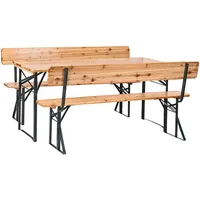 Bierzeltgarnitur Festzeltgarnitur Biertisch Bierbank Garnitur mit Rückenlehne