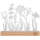 UNUS Aufsteller Blumenwiese Weiß Holz/Metall