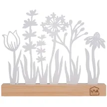 UNUS Aufsteller Blumenwiese Weiß Holz/Metall