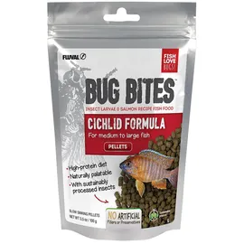 Fluval Bug Bites Fischfutter, mit Insektenlarven, für Cichliden, langsam sinkendes Pellets 5-7mm, 100g