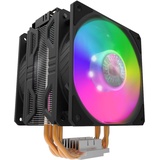 Cooler Master Hyper 212 LED Turbo ARGB CPU-Luftkühler - Tiefschwarzes Aluminium-Finish, 4 kontinuierliche Direktkontakt-Heatpipes mit Lamellen, 2x120mm ARGB SickleFlow-Lüfter, ARGB-LED-Controller