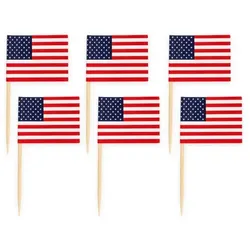 50 Flaggen Deko Picker USA Amerika
