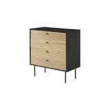 SalesFever Torsby 80 x 85 x 40 cm Beige / Schwarz